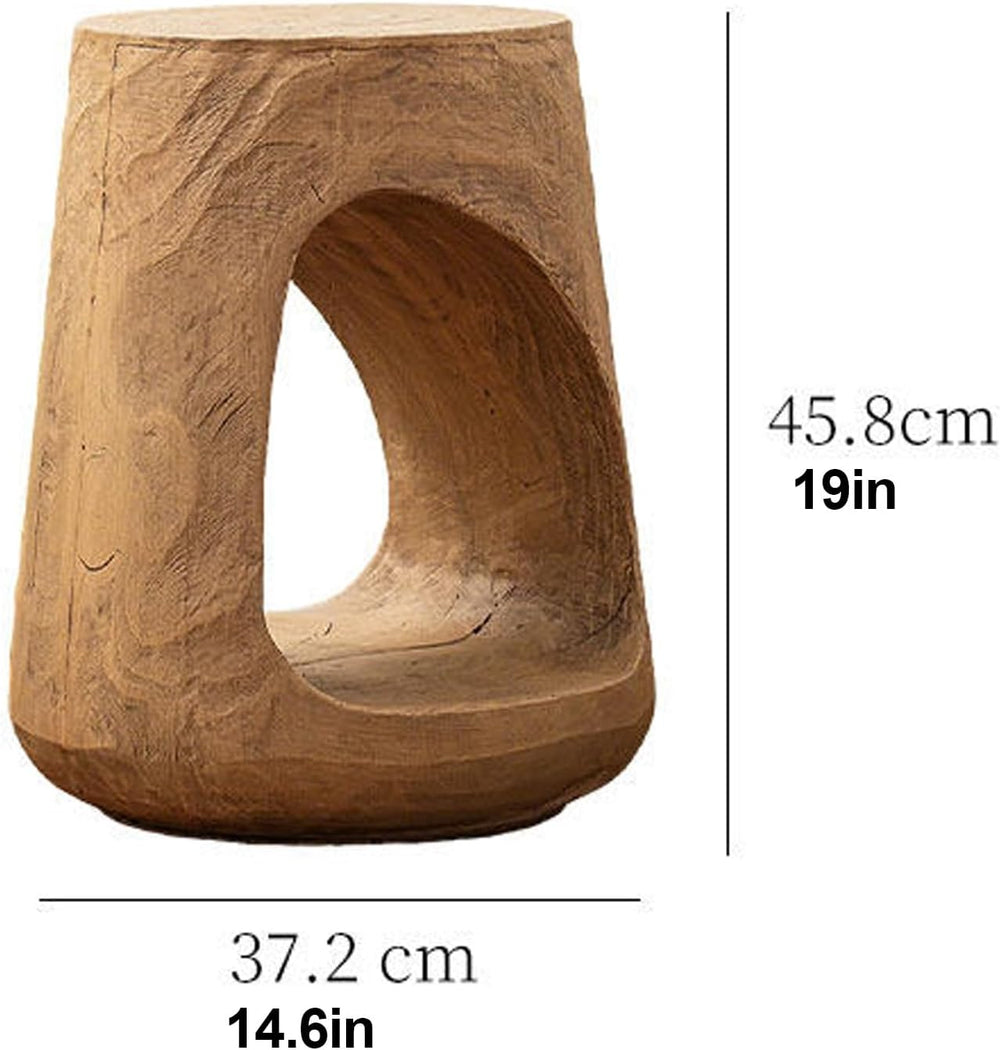 MGO Accent Side Table, Hollow Round-Shaped Decorative Accent Side End Table, ...