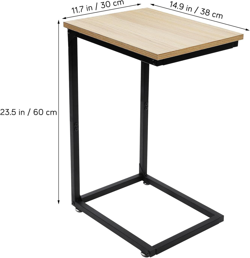 Cabilock C Shaped End Table, Side Table for Couch with Storage, Space-Saving ...