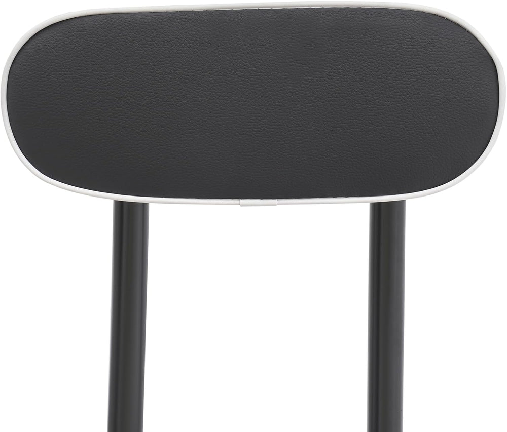 Cushioned Padded Folding Stool, 2PCS Tall Foldable Stools with Backrest, Bar ...