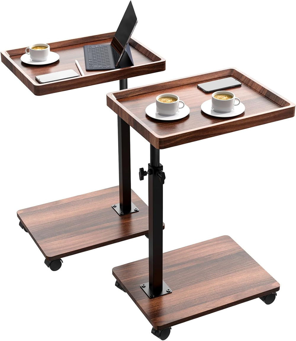 C Table End Table Adjustable Height, 360ยฐSwivel TV Tray Table for Small Space...