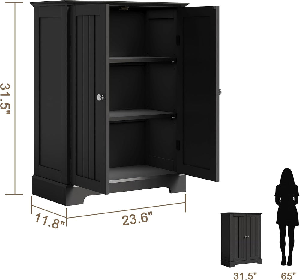 ChooChoo Bathroom Floor Cabinet with 2 Doors and Adjustable Shelves