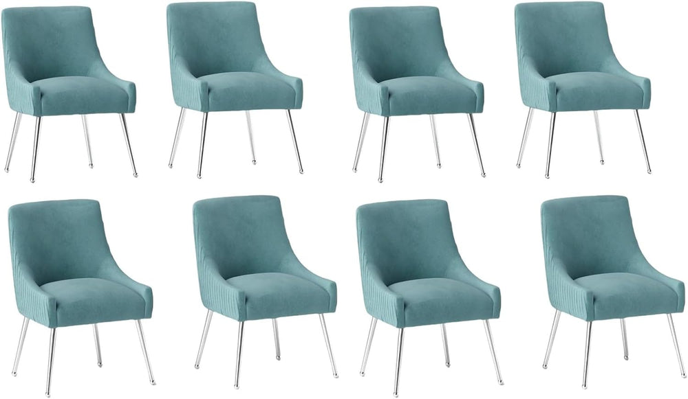 Dining Chairs Modern Style Velvet Upholstered Accent Chair Vanity Chair with ...