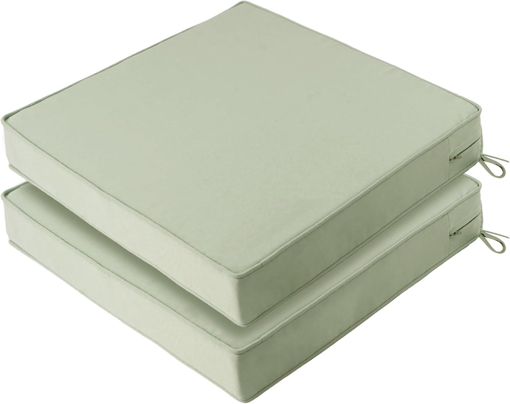 Waterproof Outdoor Chair Cushions Set of 2, 19" x 19" x 3", Sa...