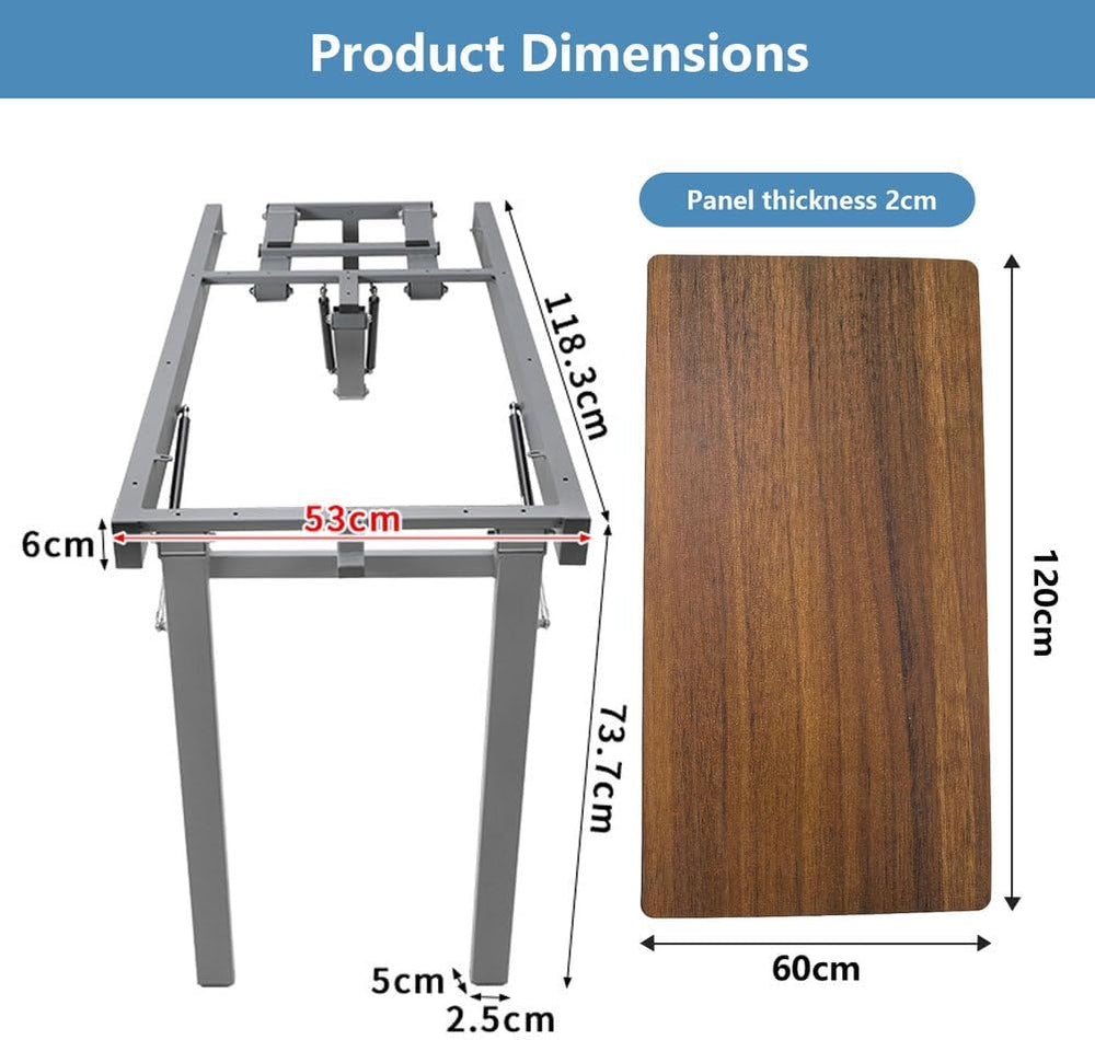 AIZYR in-Cabinet Wall-Mounted Folding Table, Wall-Mounted Folding Table Brack...