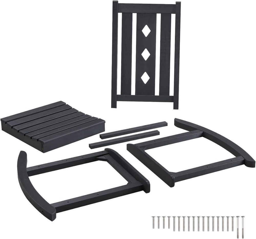 Outdoor Rocking Chair, Oversized Rocking Chair for Adults, All Weather Resist...