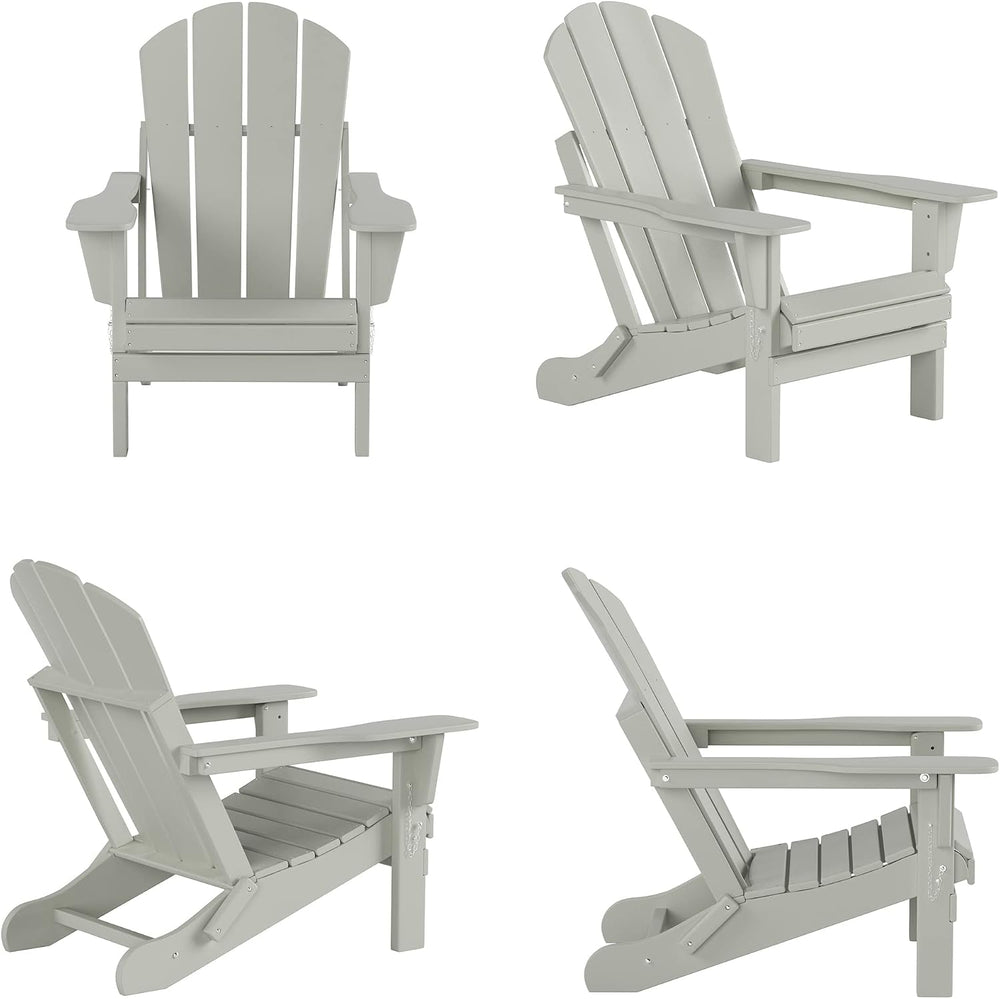 Malibu Outdoor Lounge Chairs, 3-Pieces Adirondack Chair Set with Ottoman and ...