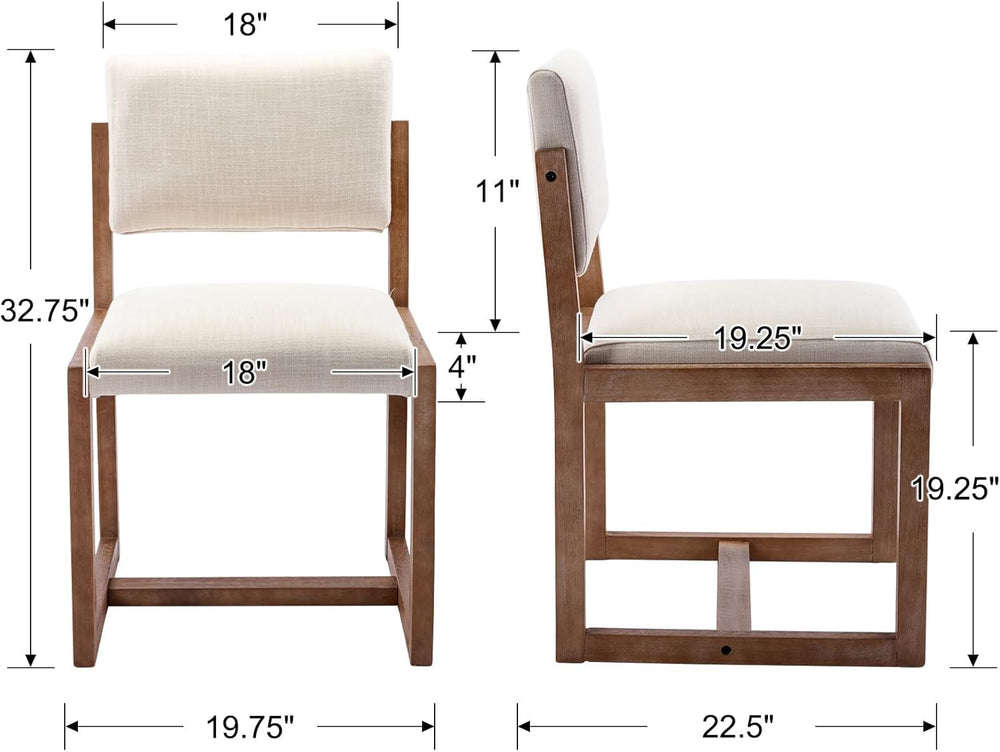DUOMAY Upholstered Dining Chairs Set of 4, Mid-Century Modern Dining Room Cha...