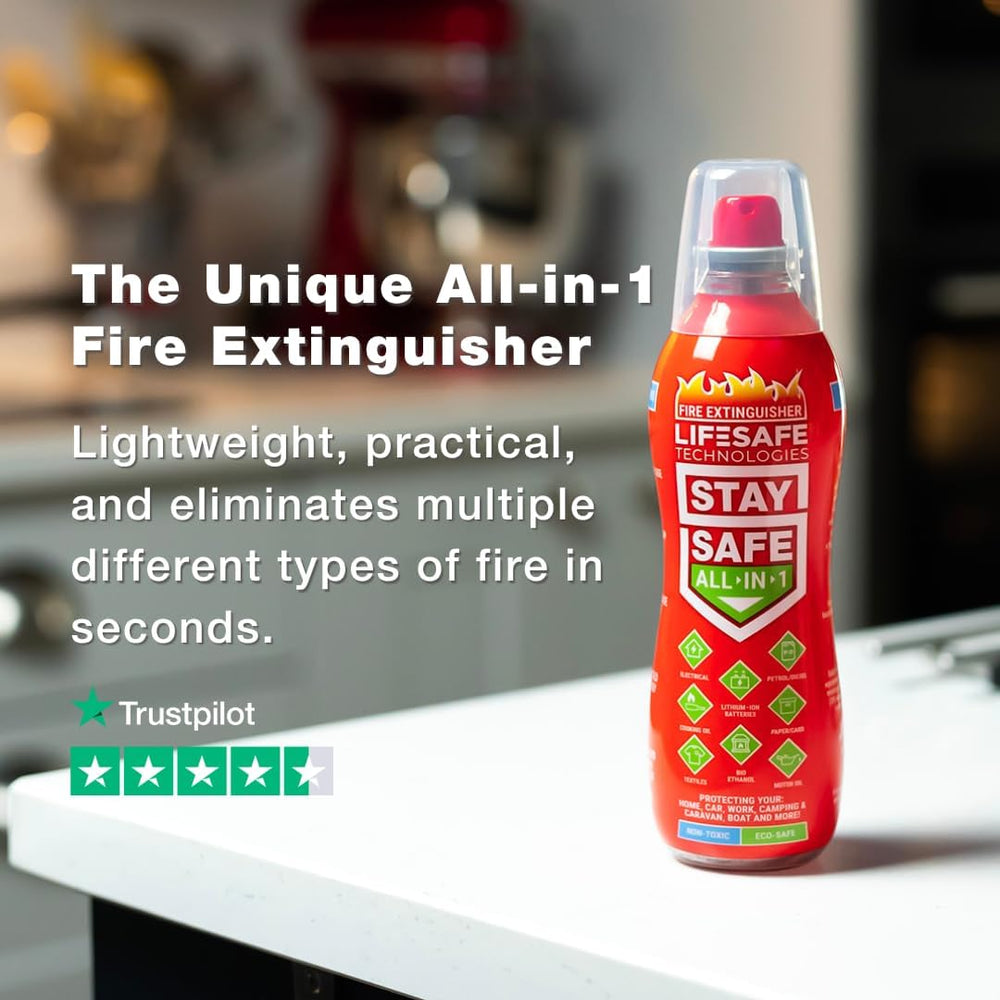 StaySafe All-in-1 Portable Fire Extinguishing Spray By LifeSafe Technologies ...