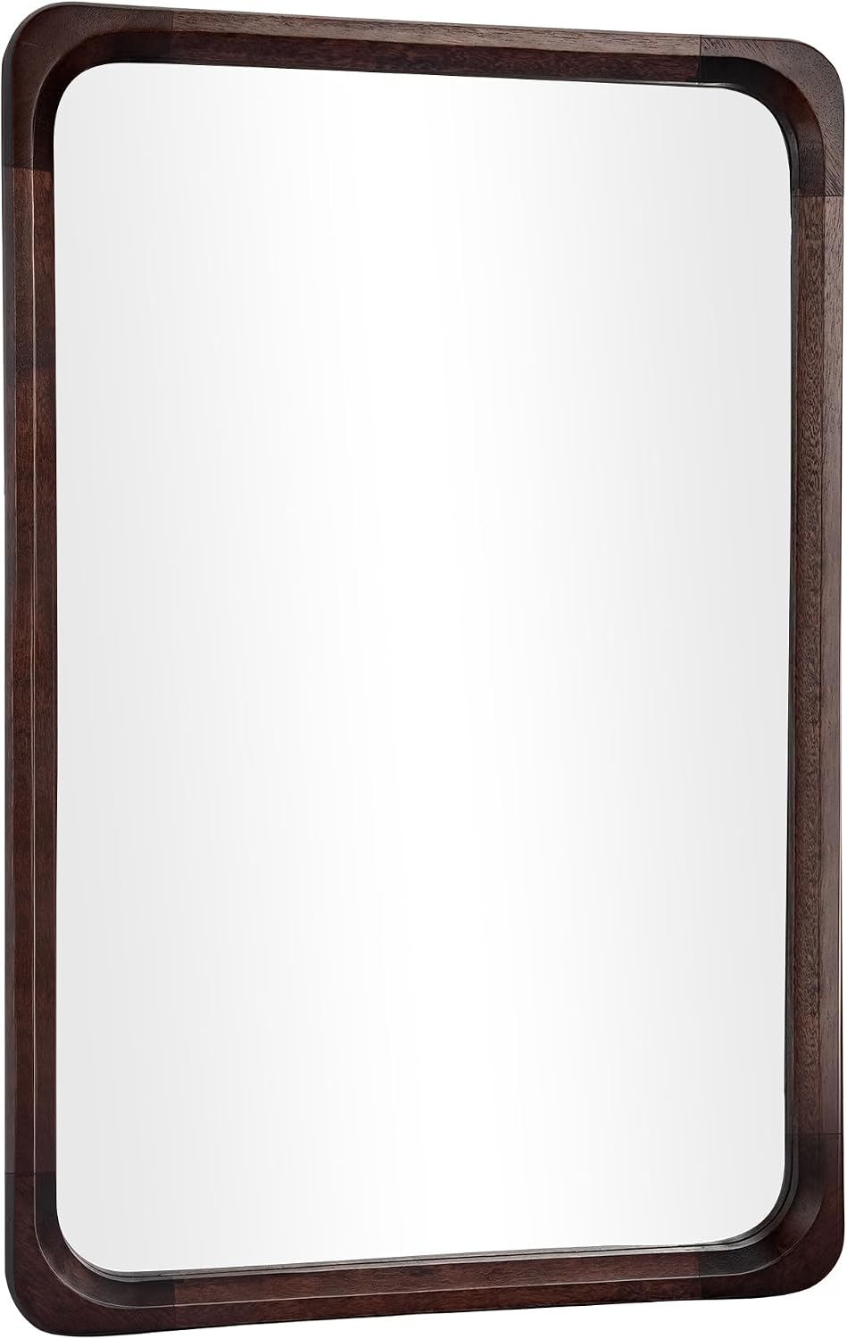 Black Walnut Wood Rustic Bathroom Mirror 26 x 40 Inch for Wall