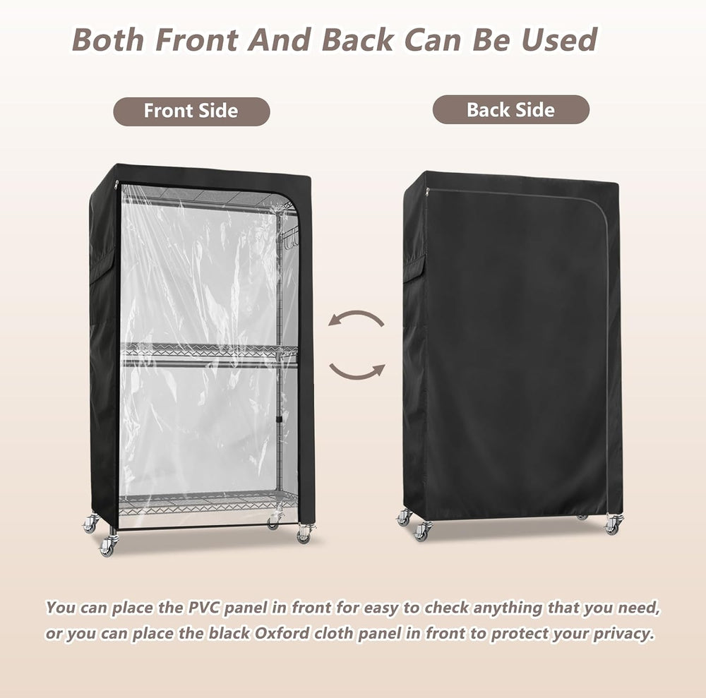 Rileytee Garment Rack Cover,600D Heavy Duty Waterproof Clothing Rack Cover,Cl...