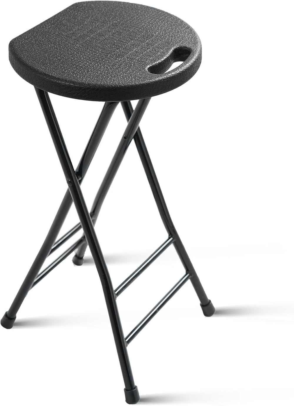 COOZMENT 24-Inch Folding Stool with Handle, Folding Bar Stool with Non-Slip F...
