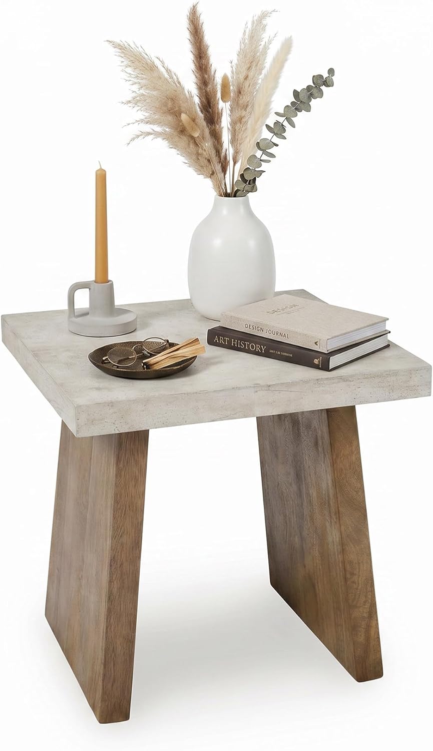 Signature Design by Ashley Brendalhouse Casual End Table with Faux Cement Top...