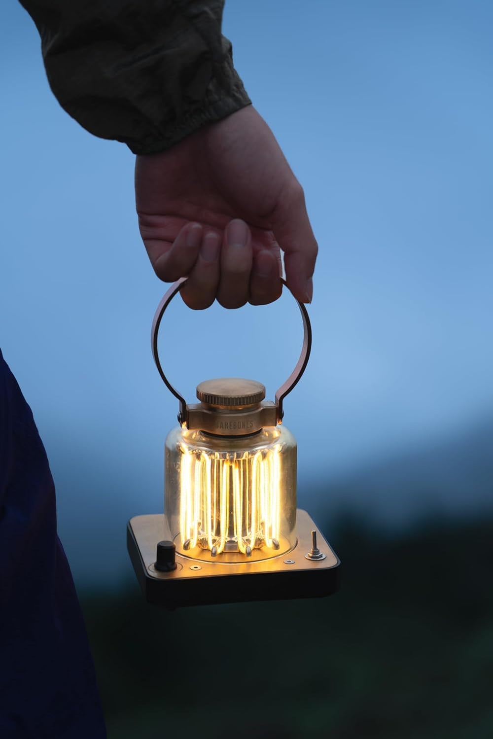 Barebones Block Tower Lantern – Rechargeable LED Lantern with Adjustable Brig...
