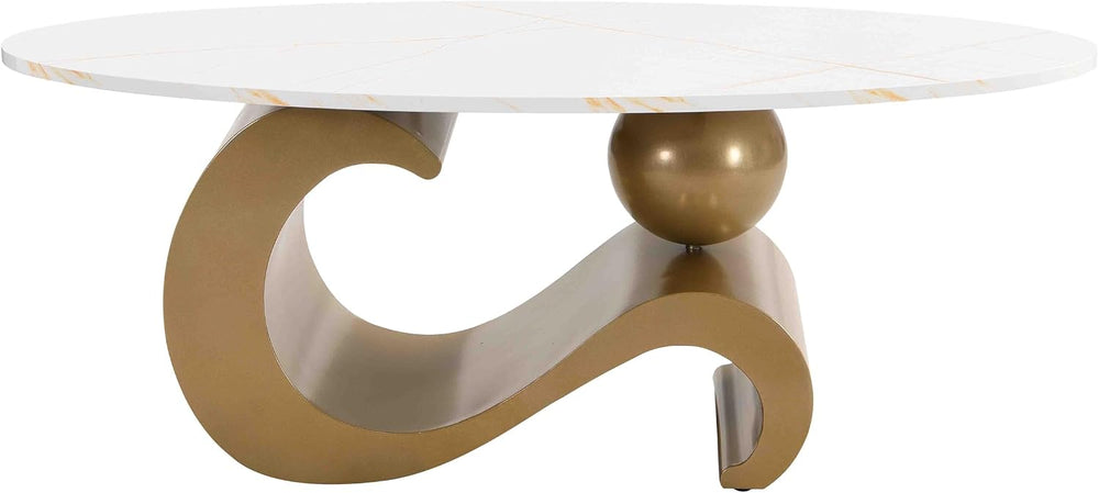 Modern Nesting Golden Coffee Table Set of 2, End Table Coffee Table Set for L...