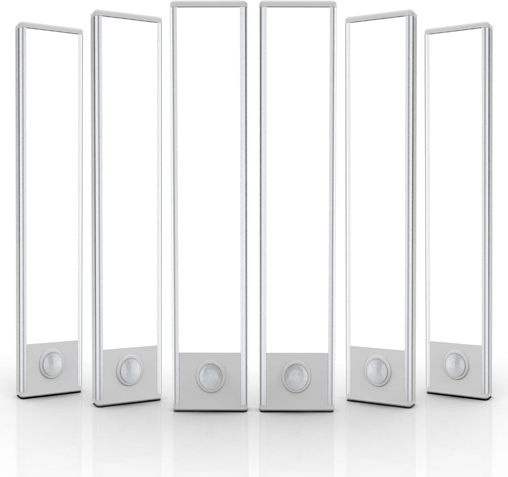 6 Pack Under Cabinet Lighting, 32 LED Motion Sensor Light Indoor Rechargeable...
