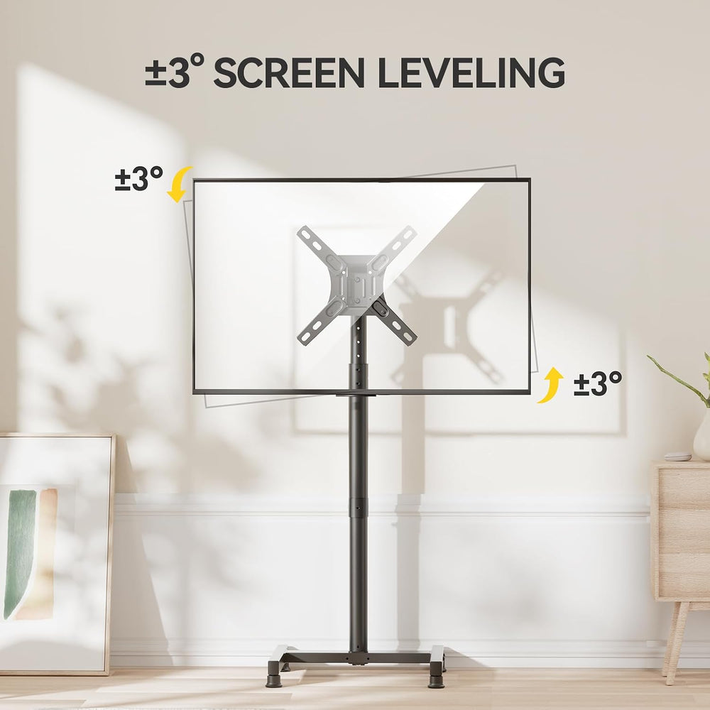 AM alphamount TV Floor Stand for 13-43 inch Flat/Curved TVs up to 44 lbs, 8 L...