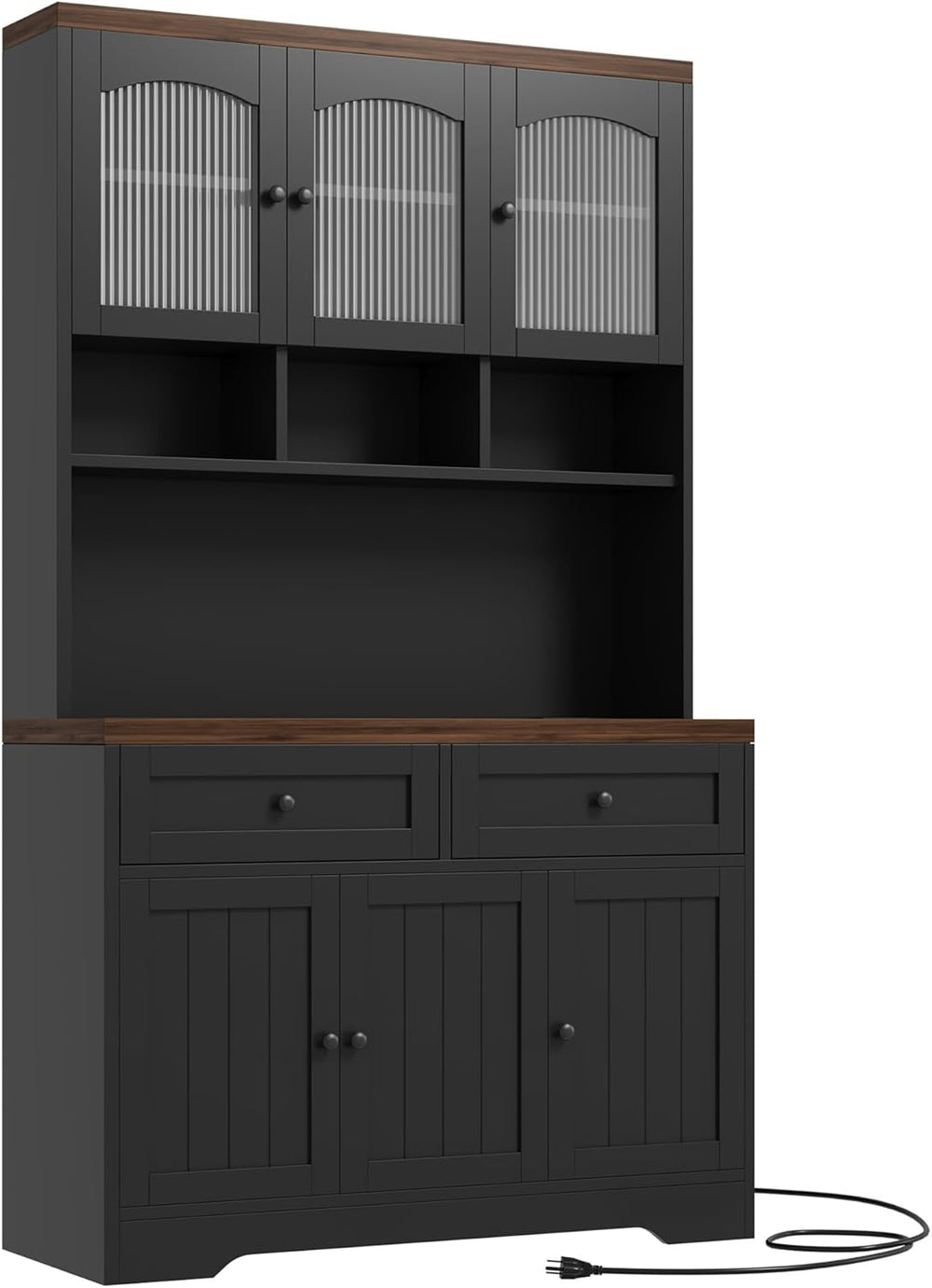 Garvee 71" Pantry Cabinet with Charging Station, Tall Kitchen Pantry Sto...