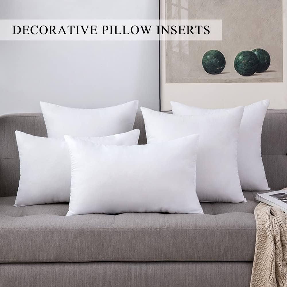 MIULEE Set 2 Throw Pillow Inserts Premium Pillow Stuffer Form 12x18 Inch