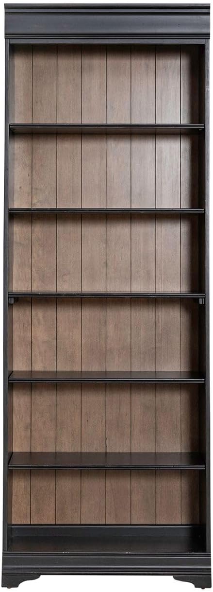 Liberty Furniture Meritage 84 Inch Bookcase for Home Office - Aged Charcoal w...
