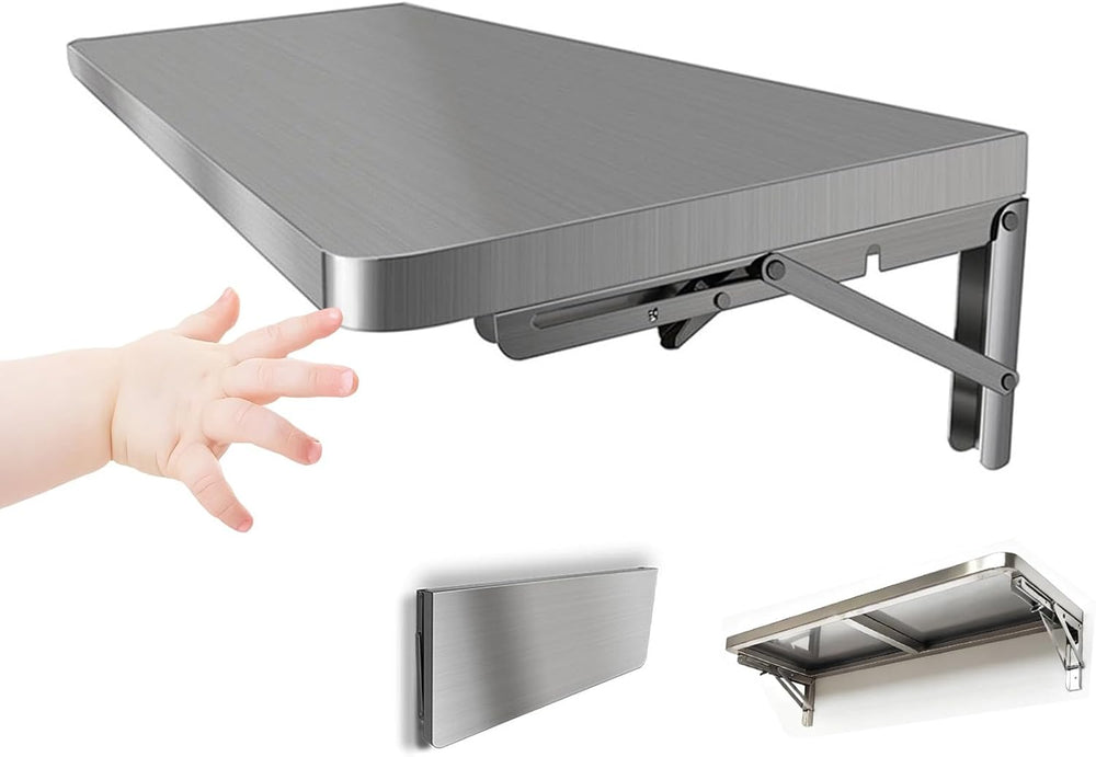 304 Stainless Steel Wall Mount Folding Table 16 20 24 28 32 36 40 43 47 51 59...