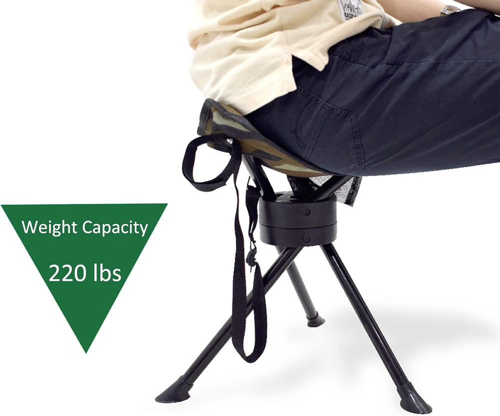 GEERTOP Swivel Camping Stool, Lightweight Fold Hunting Stool