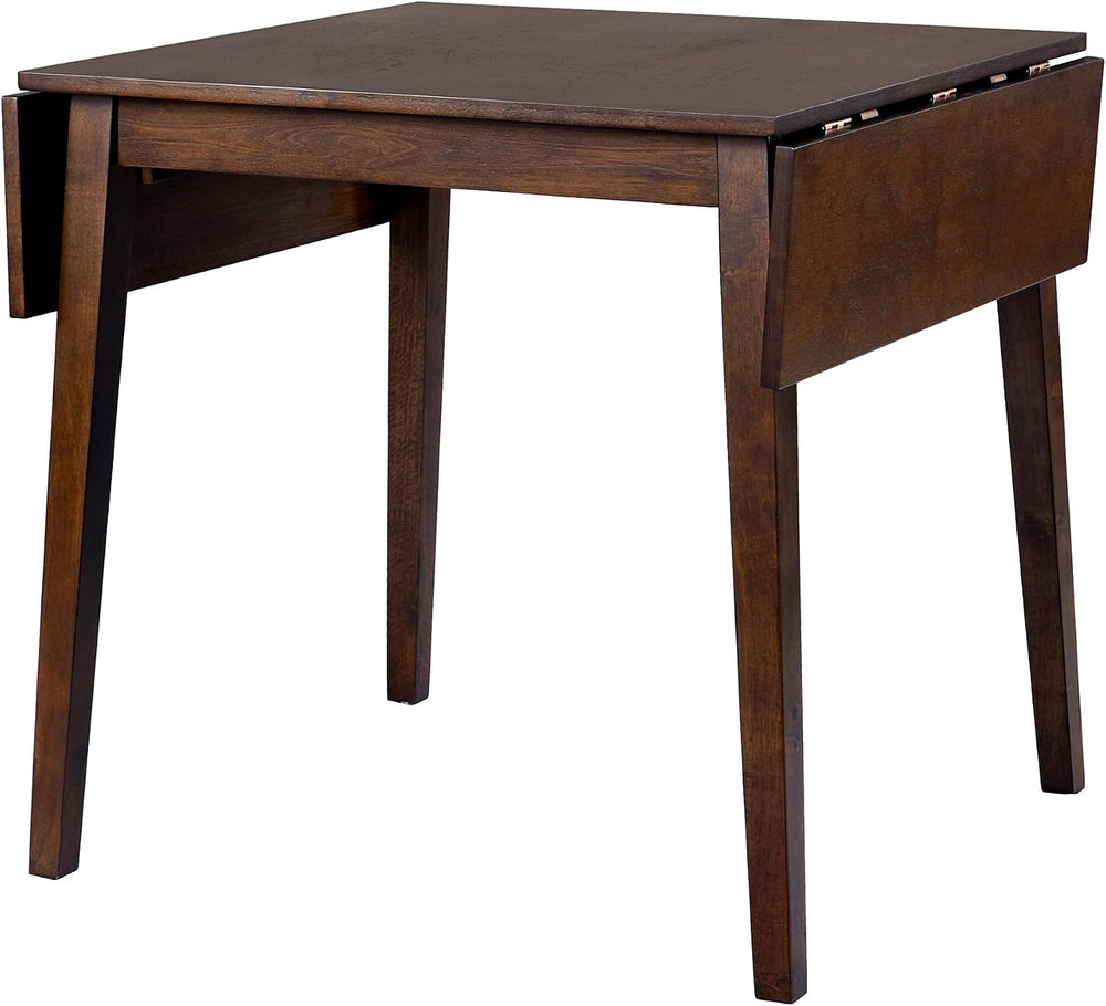 LUMISOL 3 Piece Drop Leaf Dining Table Set with 2 Chairs, Solid Wood Extensib...