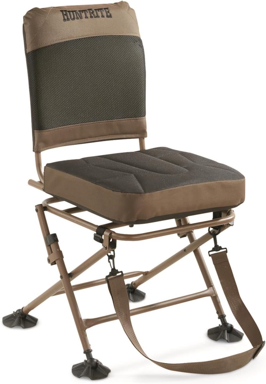 Guide Gear Huntrite 360 Swivel Hunting Blind Chair, 300 Pound Capacity, Foldi...