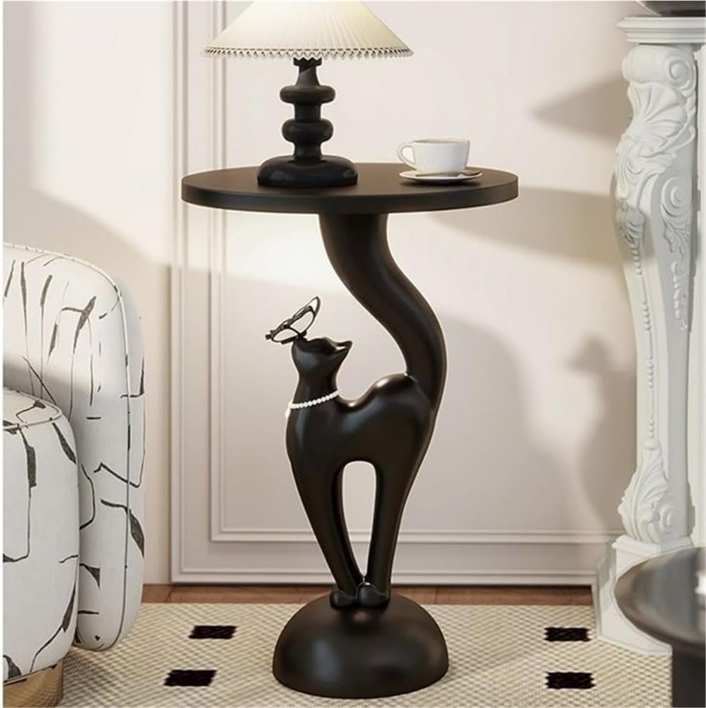 Round Resin Side Table, Cute Animal Accent Table, Small End Table Decorative ...