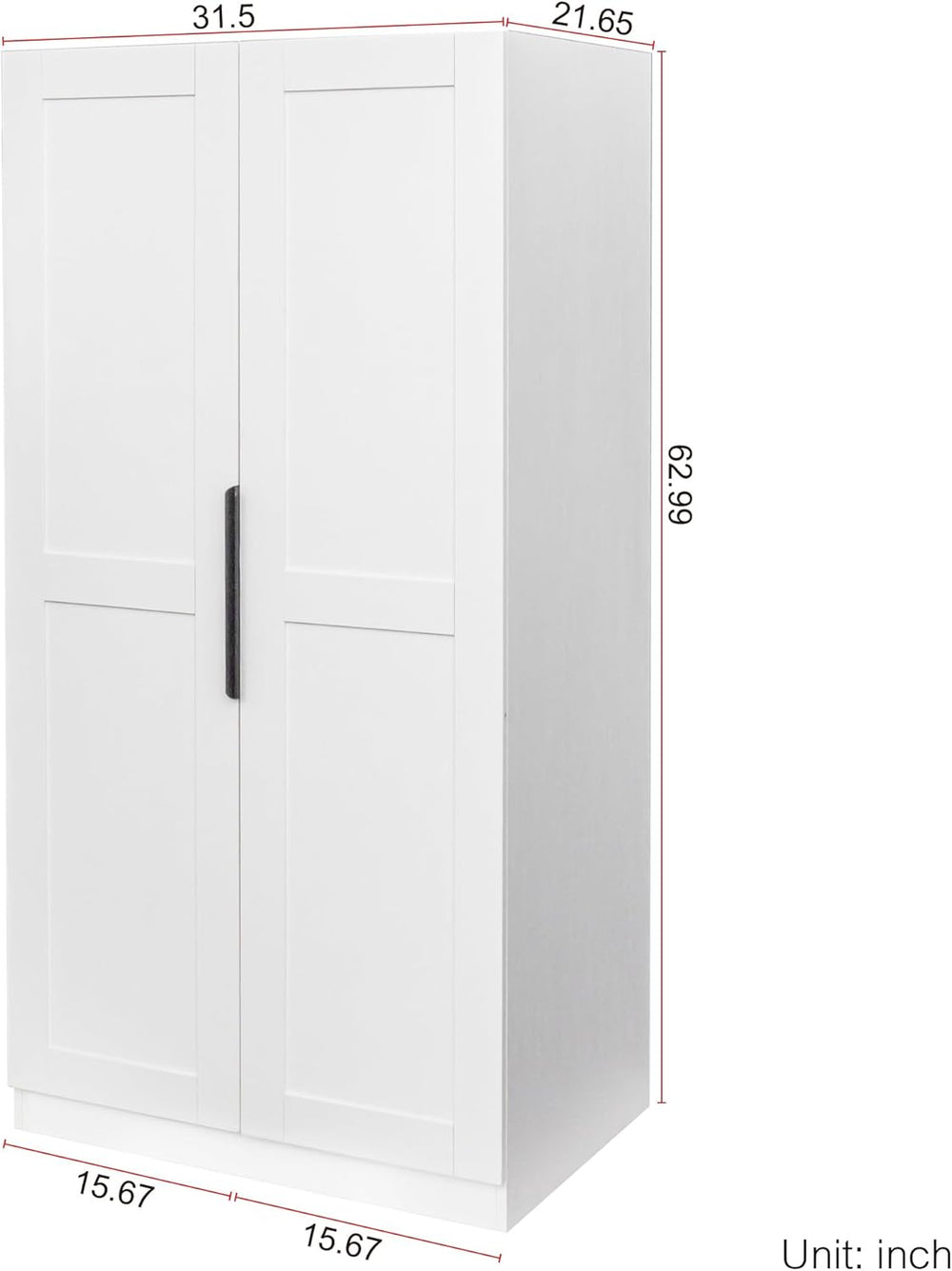 CIATRE 62.99" Kitchen Pantry Cabinet - Walnut Freestanding Storage Cabin...