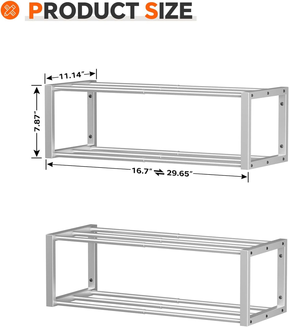Homeiju Hanging Shoe Organizer,2 Pack Wall Mounted Shoe Rack Holds 12 Pairs,S...