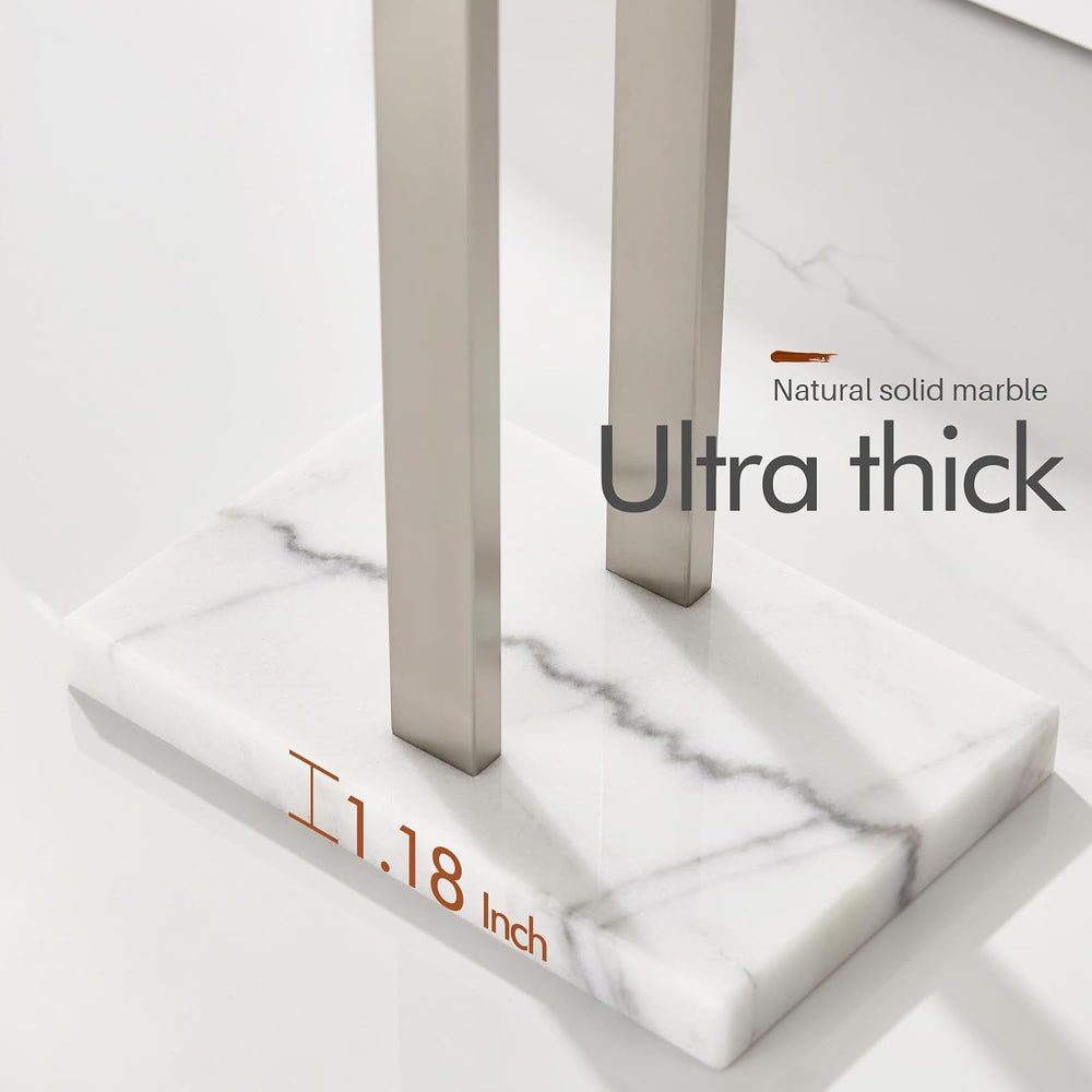 KOKOSIRI Towel Rack Free Standing Brushed Nickel 2-Tier Towel Holder for Bath...
