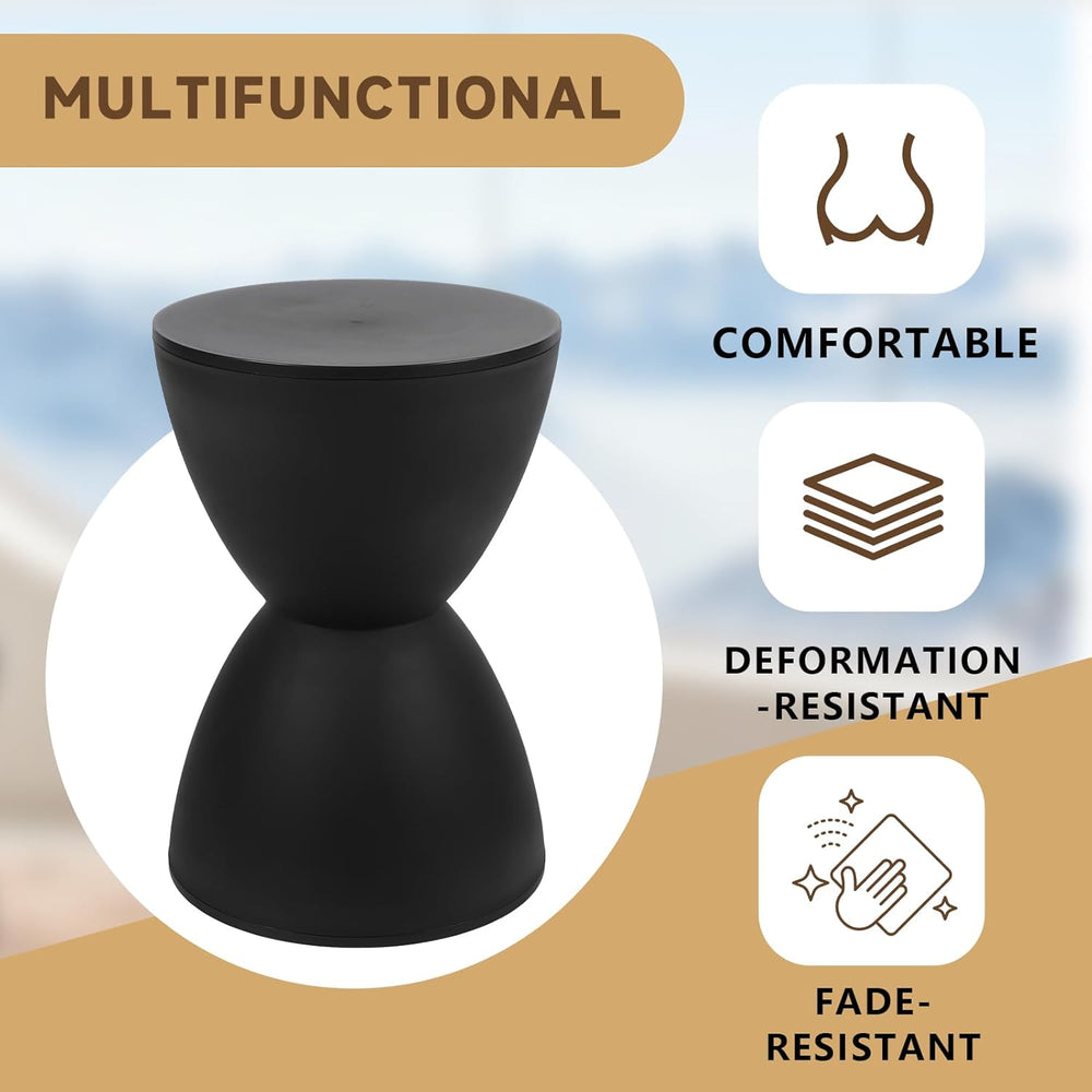 Hourglass Shaped Stool, Modern Side Table Round End Table Stool Attracting At...