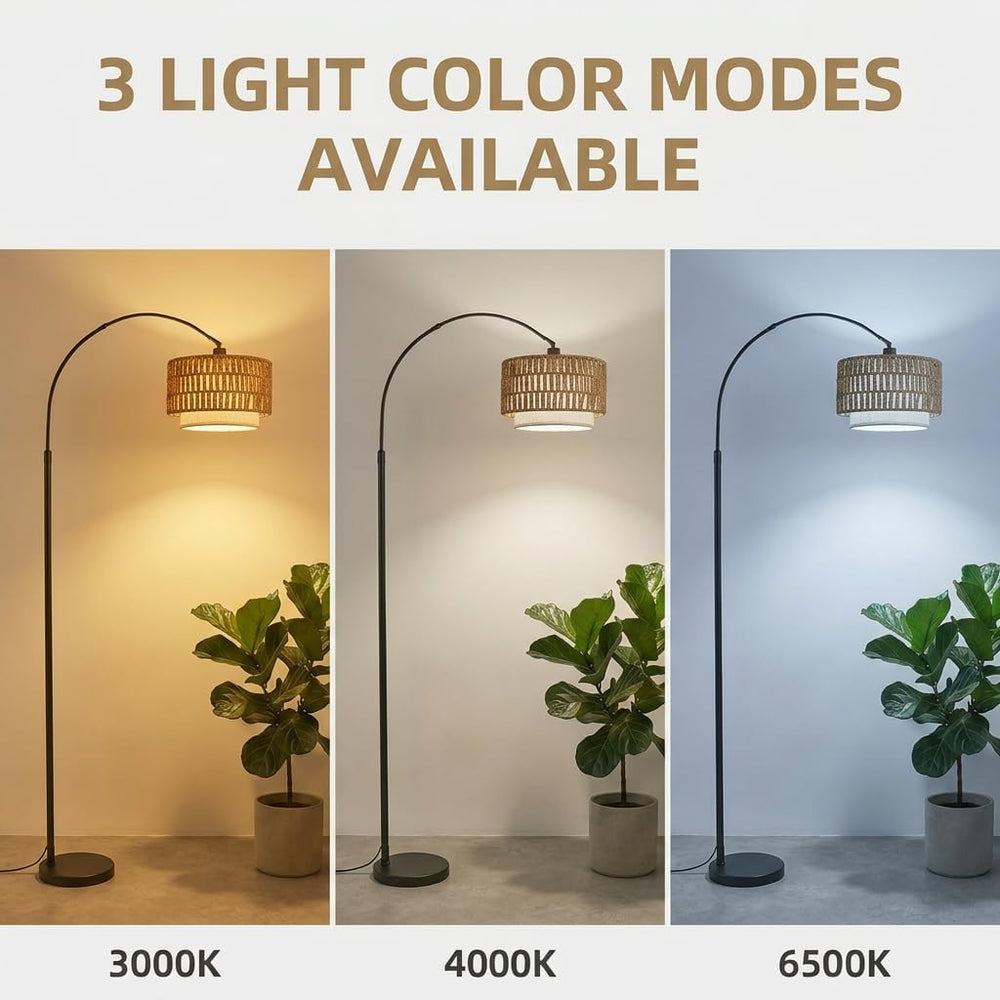 Arc Floor Lamp for Living Room with 12W Bulb,61.5"-71.5" Height Adj...