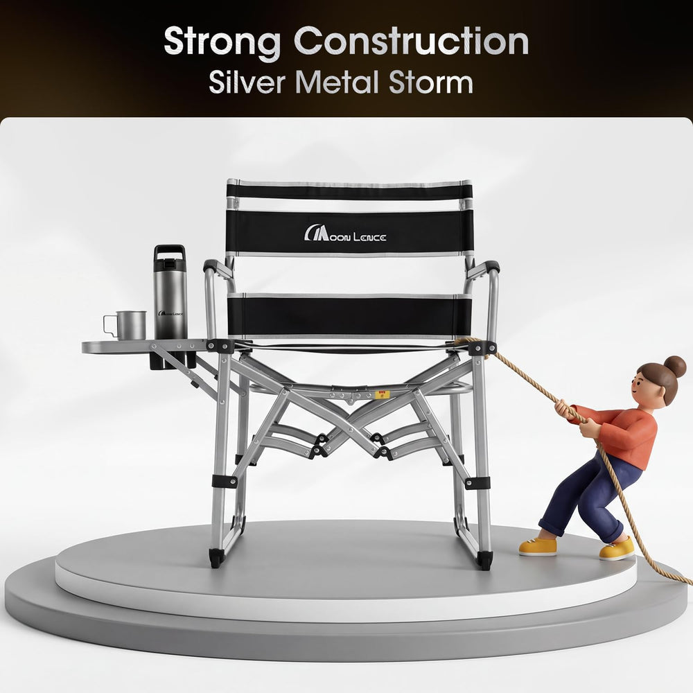 MOON LENCE Directors Camping Chair, Heavy Duty,Oversized Portable Folding Cha...