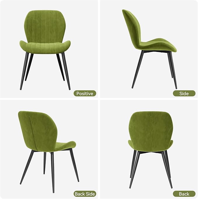 Dining Chairs Set of 2 Modern Velvet Dining Room Chairs Upholstered Dining Ch...
