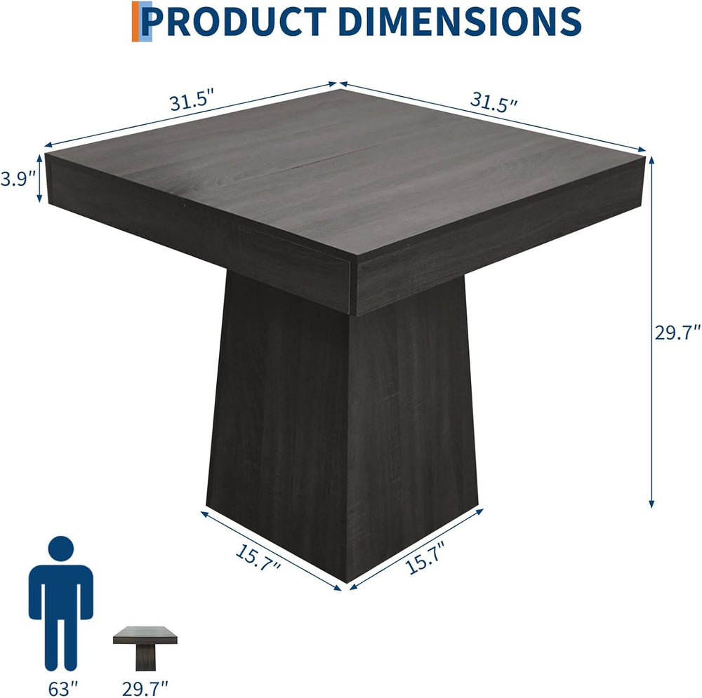 GarveeHome Square Dining Table for 4, 31.5'' Small Kitchen Table with...