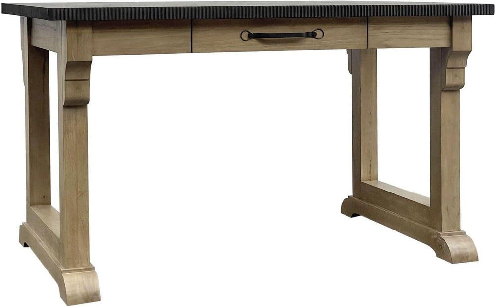 Top Kitchen Island Cashew Finish Solid Wood MDF Dining Table | Farmhouse-styl...