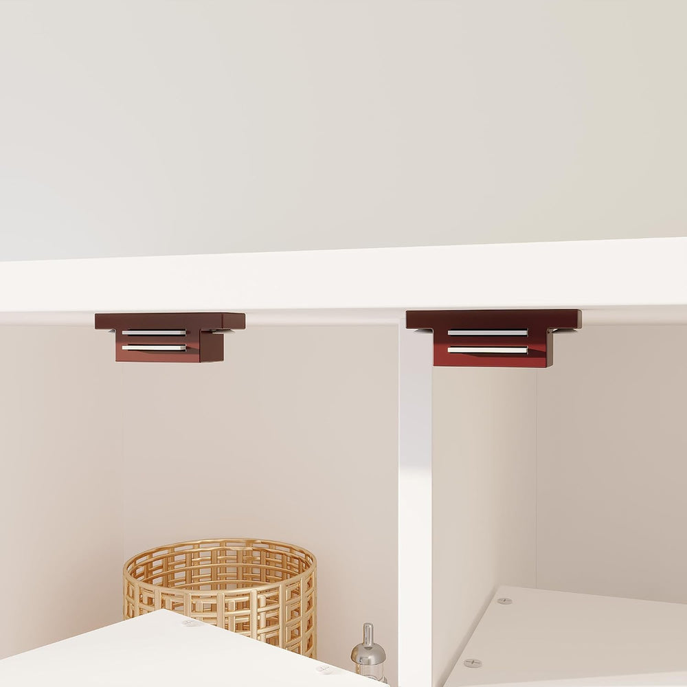 AIEGLE Kitchen Storage Cabinet with Doors & Rotatable Shelves, 72" T...
