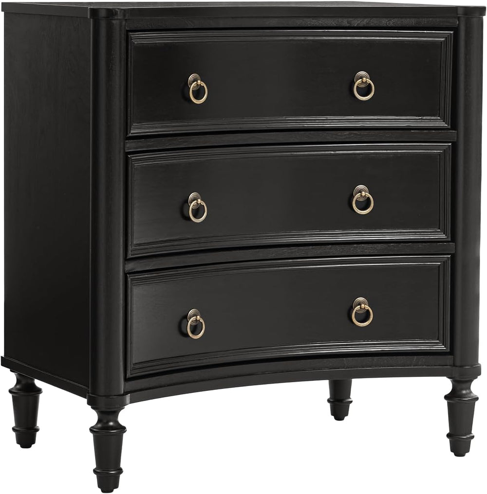 HULALA HOME 3 Drawer End Table with Charging Station, 26" Wide Endtable ...