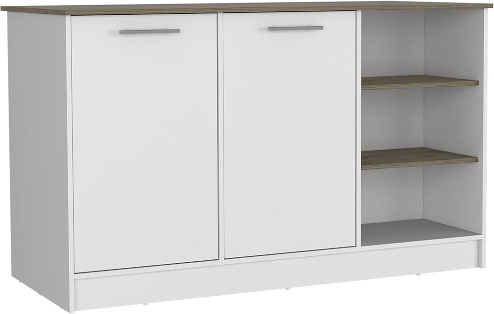 Ginger Kitchen Island with Spacious Prep Space