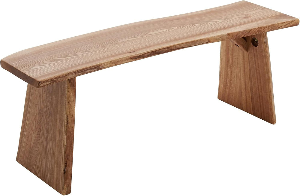 Elm Wood Dining Bench Bedroom BenchesIn Footrest Stool Accent Bench for Entry...