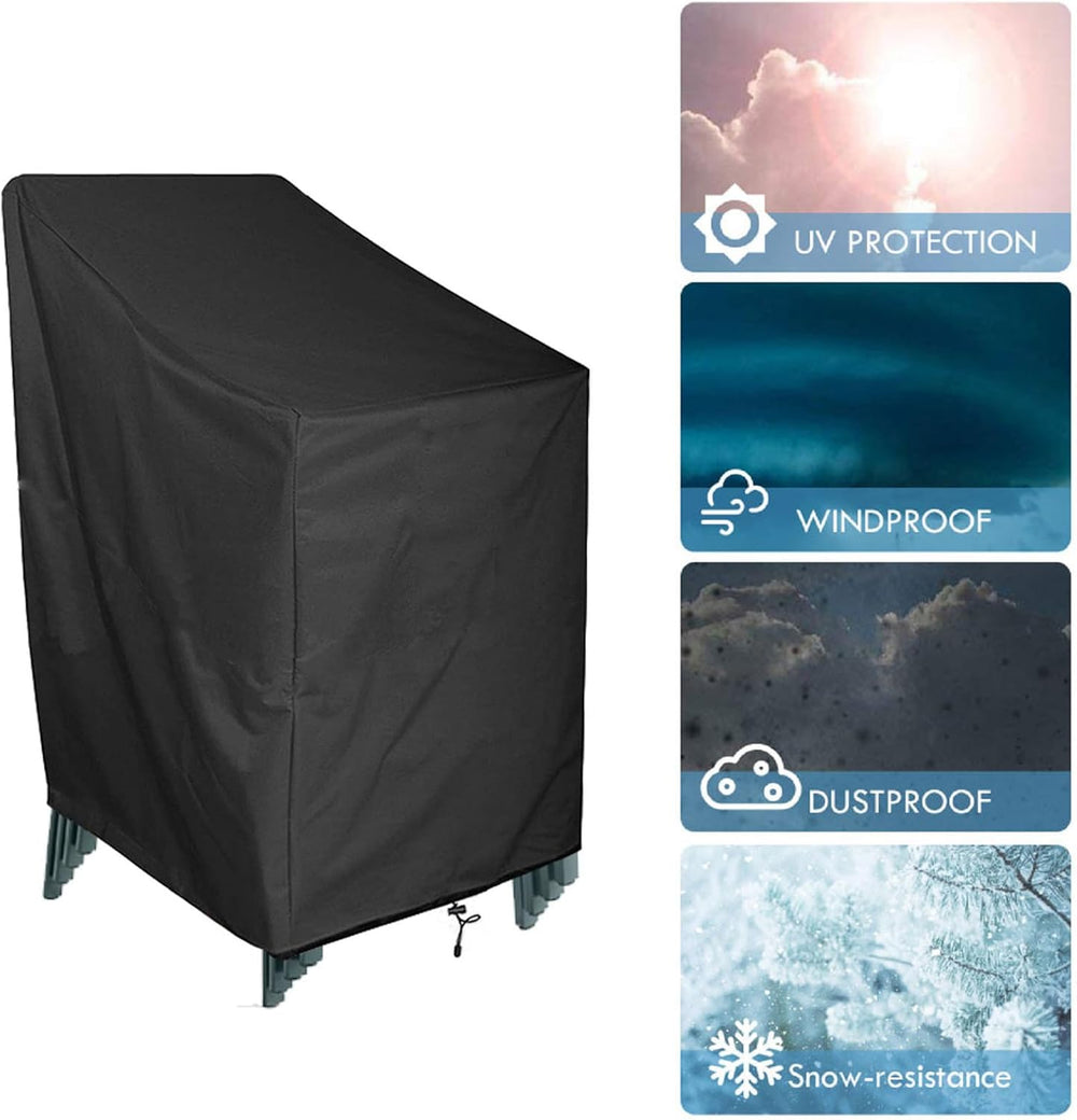 Outdoor Chair Covers, 4 Pack Waterproof Patio Stackable Chair Cover Outdoor P...