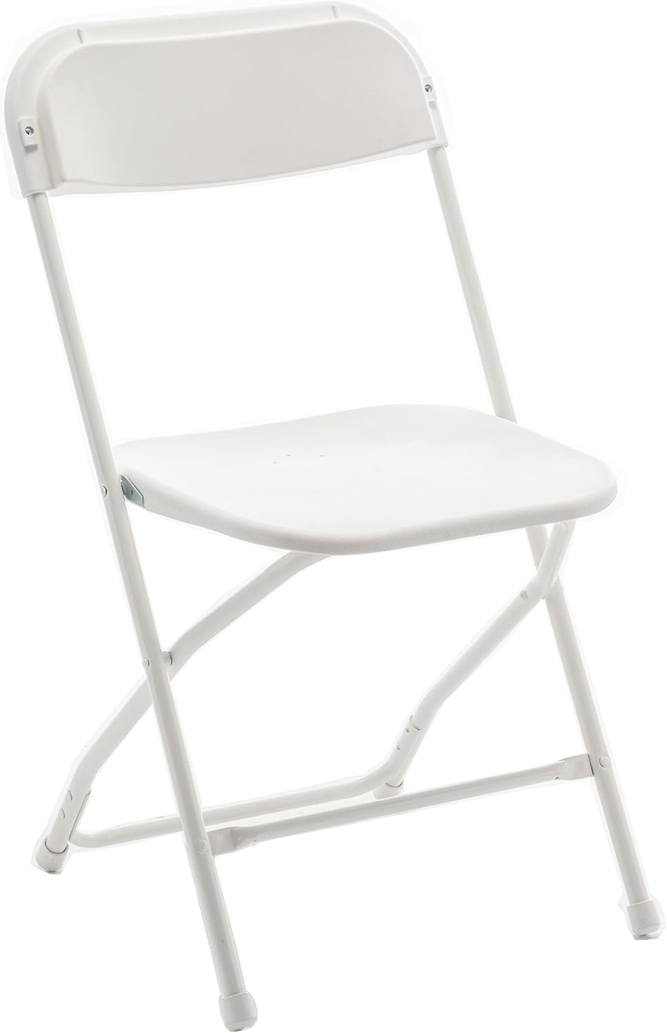 BTEXPERT Set of 5 Pack, White Plastic Folding Chair Steel Frame Commercial Hi...