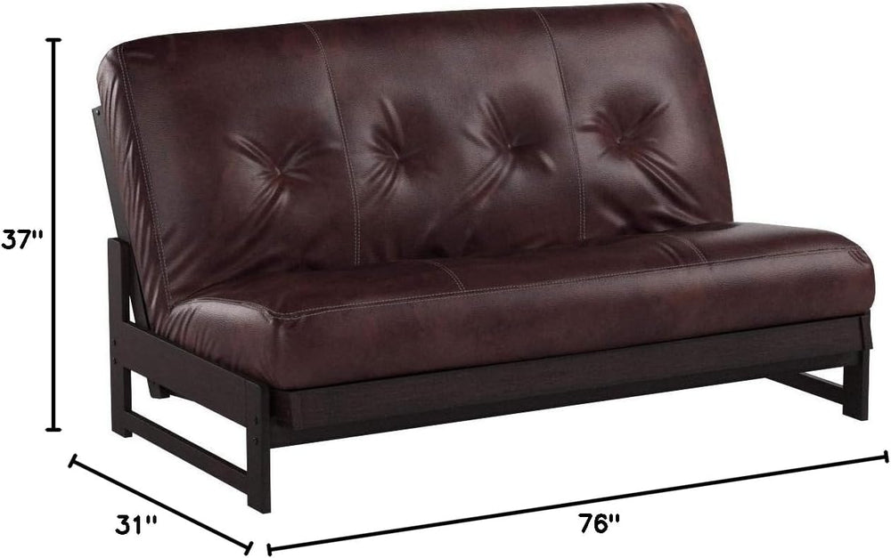 Kodiak Furniture Aspen Futon Set with Reclaim Mocha Finish, Oregon Trail Sadd...