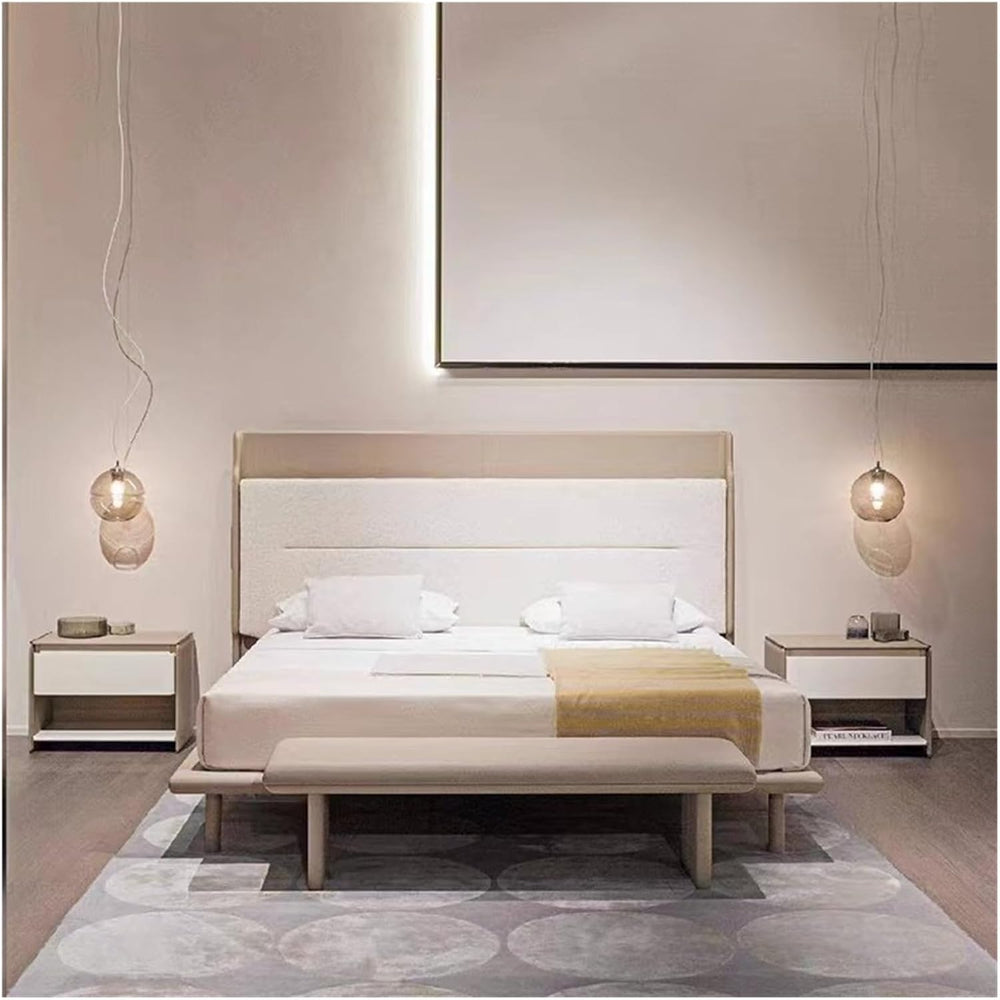 Modern Upholstered Pu Leather Bench Ottoman,Modern Tufted Long, Comfortable F...