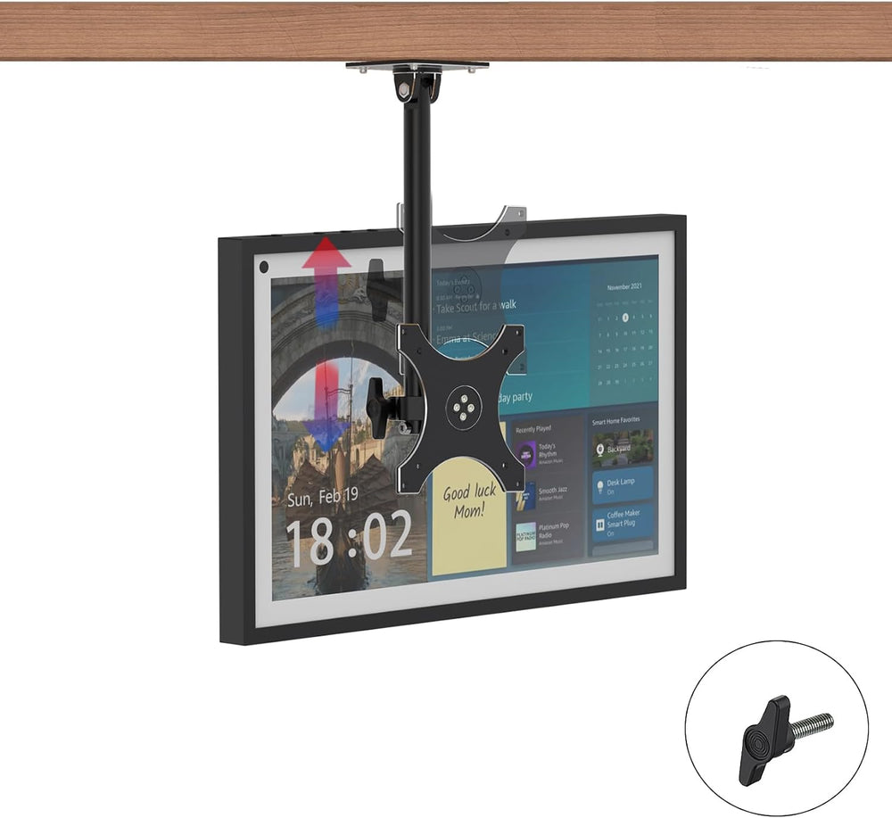 Under Cabinet Mount for Echo Show 15, Height Adjustable | Aluminum, Height Ad...