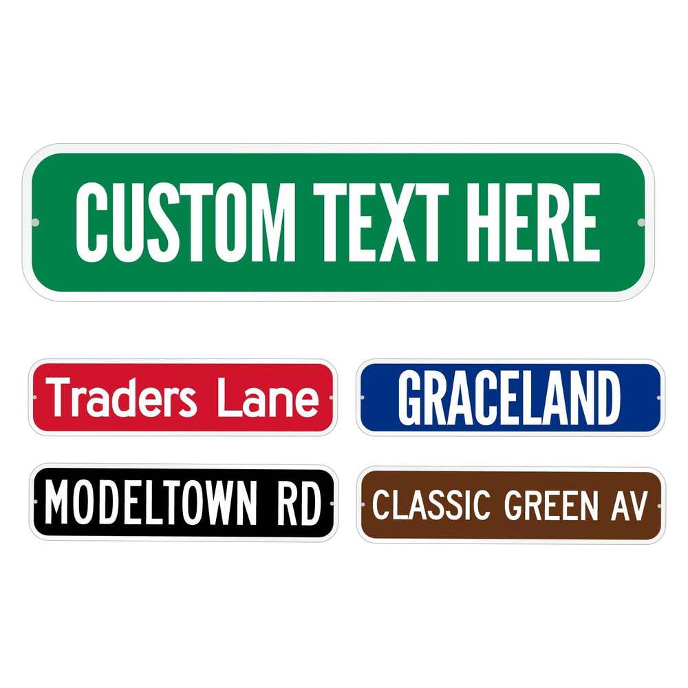 SmartSign Customize Your Own Green Street Sign | 6" x 24" 3M EG Ref...