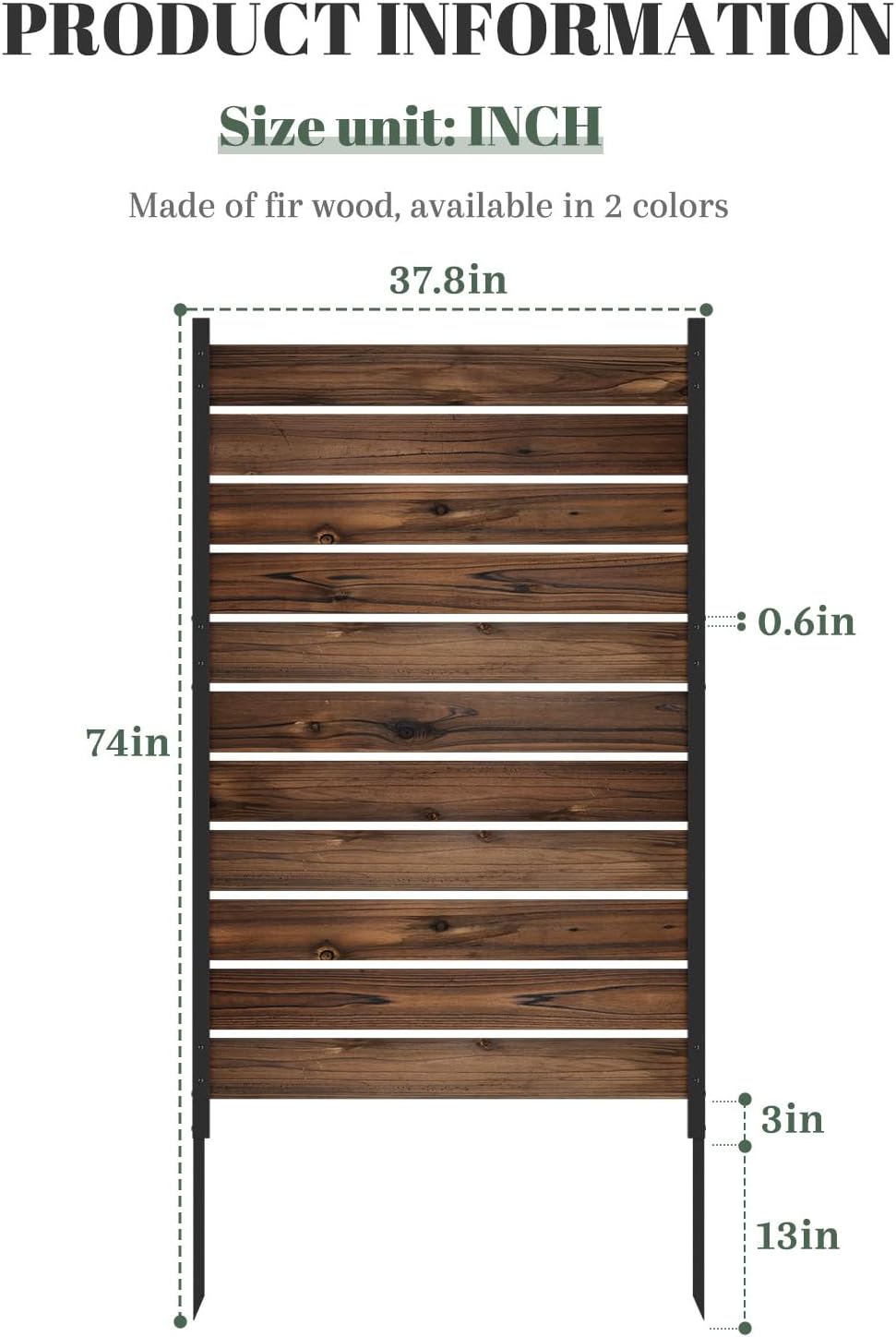 Privacy Fence Screen Outdoor Freestanding Decorative Patio Air Conditioner Fe...