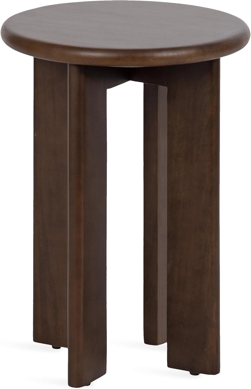 Kate and Laurel Seebeck Modern Wooden Round Side Table; 14 x 14 x 20; Dark Br...