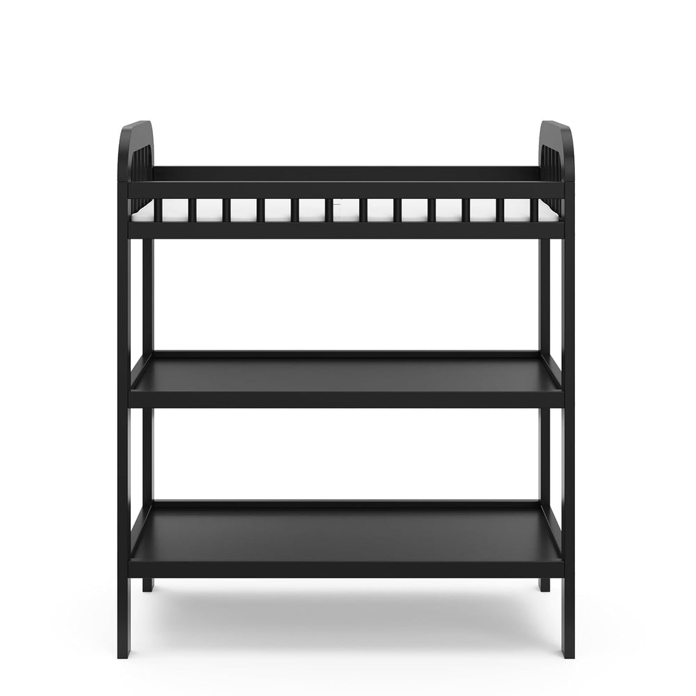 Storkcraft Pasadena Changing Table with Water-Resistant Changing Pad, Black